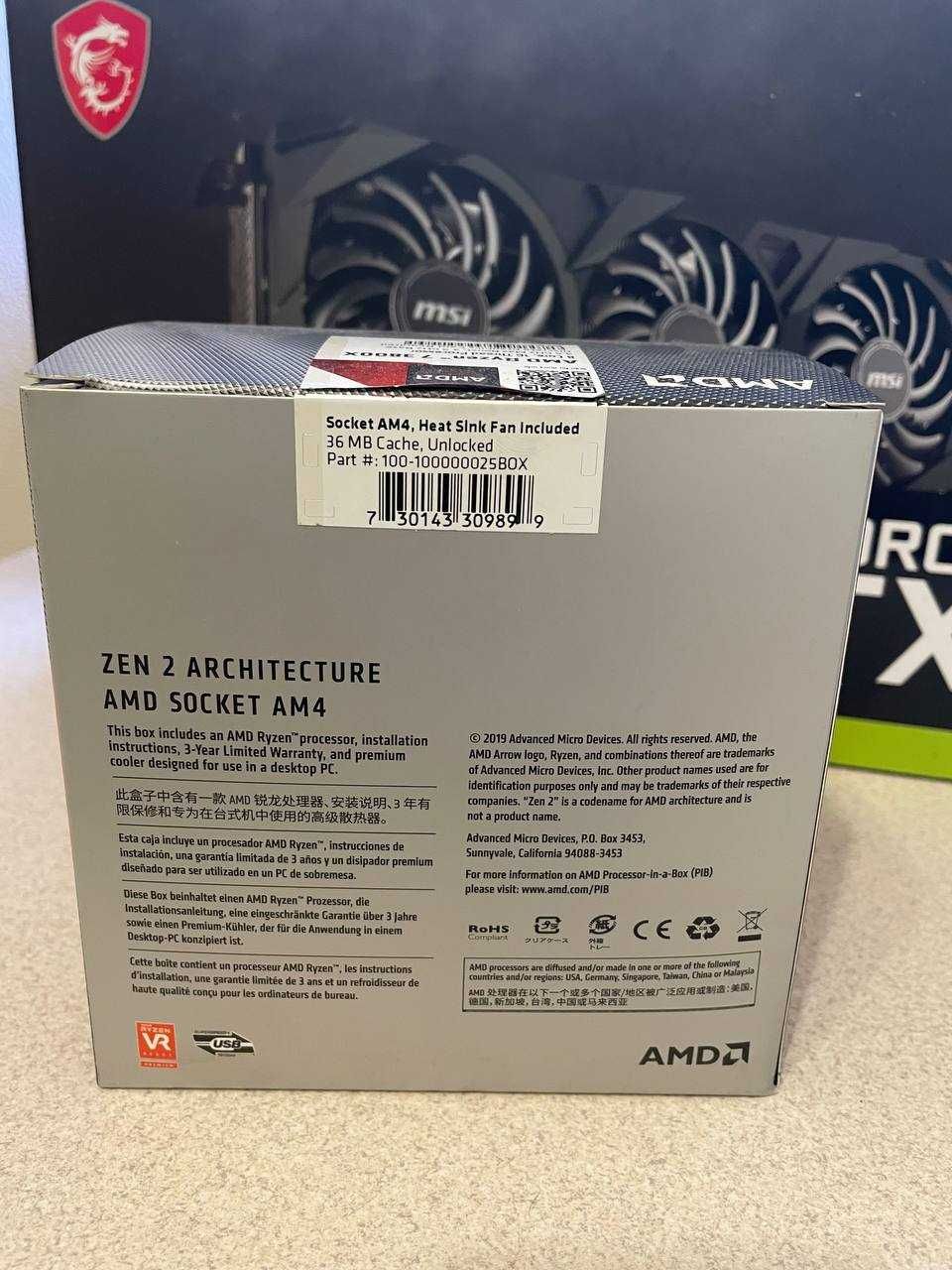 Процесор AMD Ryzen 7 3800X + Охолодження AMD Wraith Prism with RGB