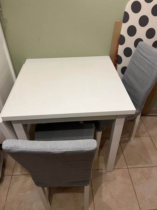 Komplet stół plus dwa krzesła ikea nordviken