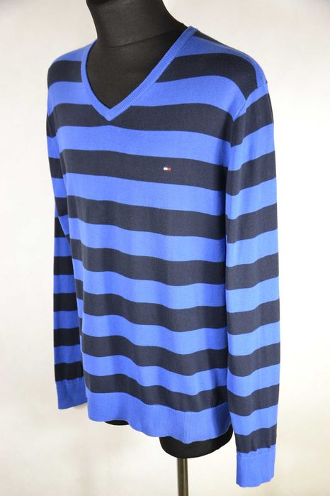 TOMMY HILFIGER Premium Cotton Sweter Męski XL Oryginalny Bawełna
