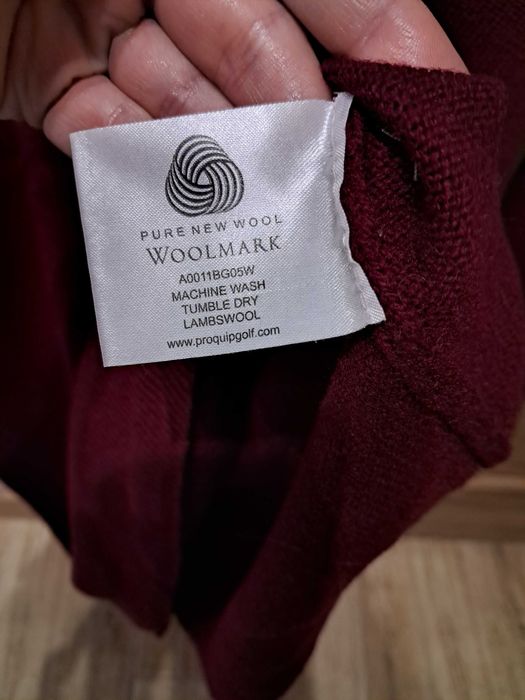 Sweter męski wełniany 100% wełna jagnięca, do golfa r. XL/XXL
