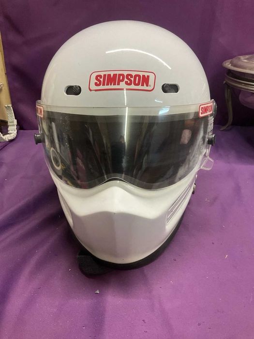 Retro Simpson Super Bandit Racing/Motorcycle Helmet 7 1/2