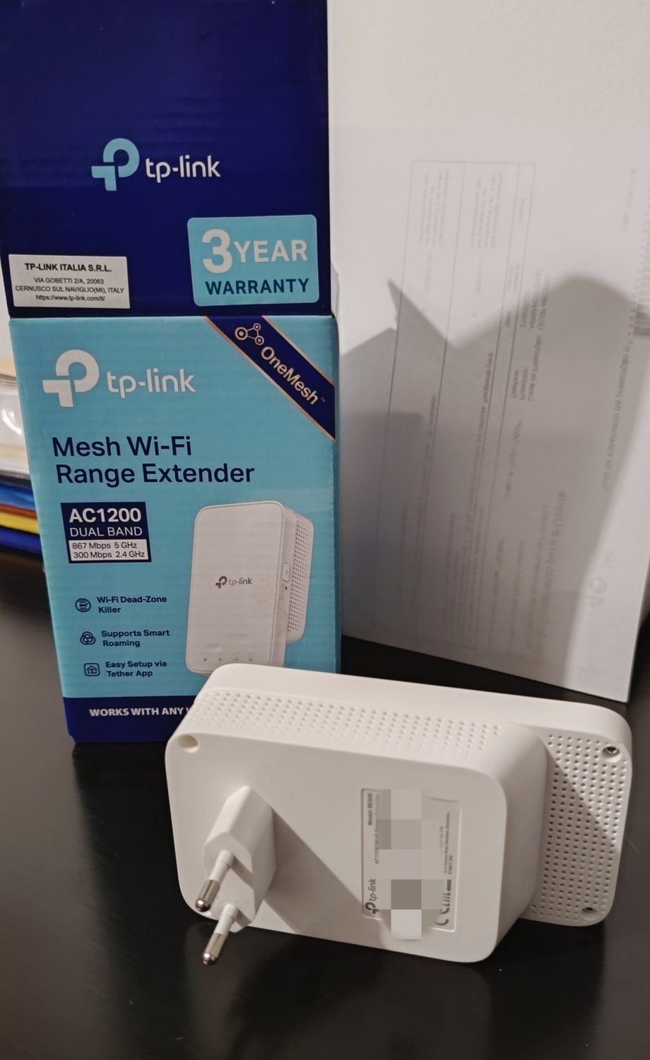 Extensor/Repetidor sinal WiFi - TP link AC1200