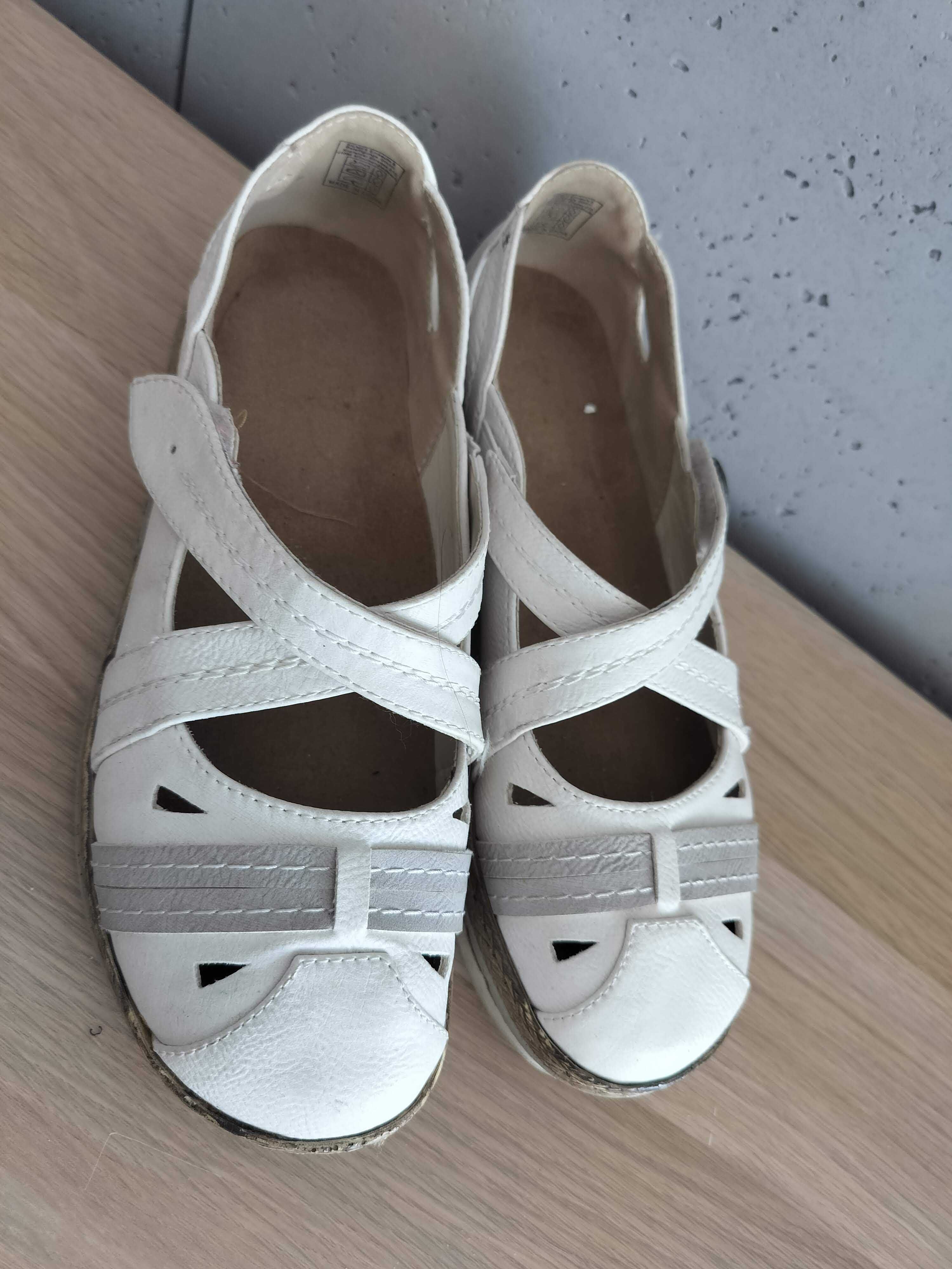 Buty damskie 40 mokasyny naturalna skóra oddychające lekkie dł25,5
