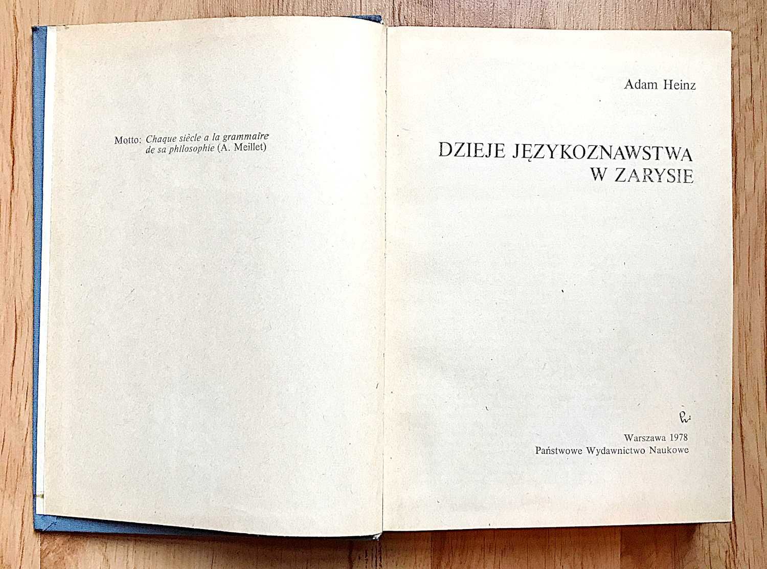 Językoznawstwo Dzieje w zarysie Adam Heinz +