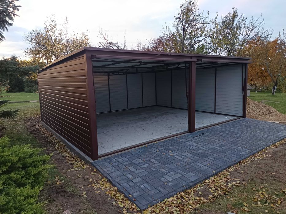 Garaże blaszane garaż blaszany 6x5 7x5 6x6 wiata blaszana profil kolor