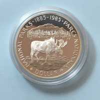 CANADÁ - 1 Dollar 1985 - NATIONAL PARKS - prata PROOF
