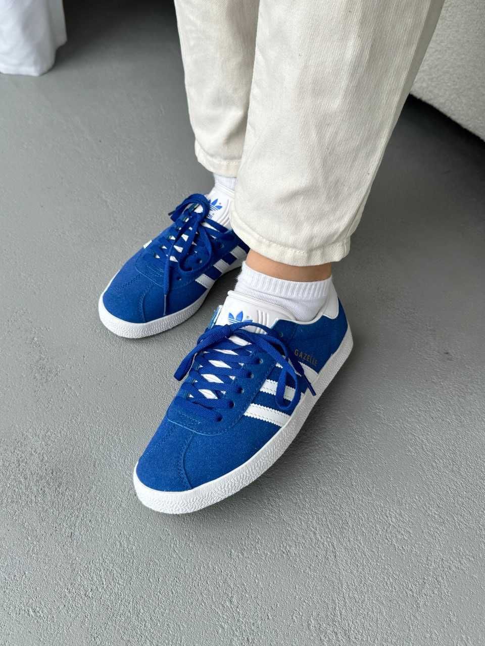 Кроссовки Adidas Gazelle Electric Blue White