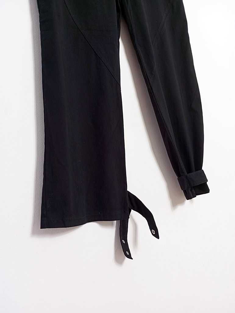 Sinsay nowe czarne spodnie szerokie nogawki z wiązaniem