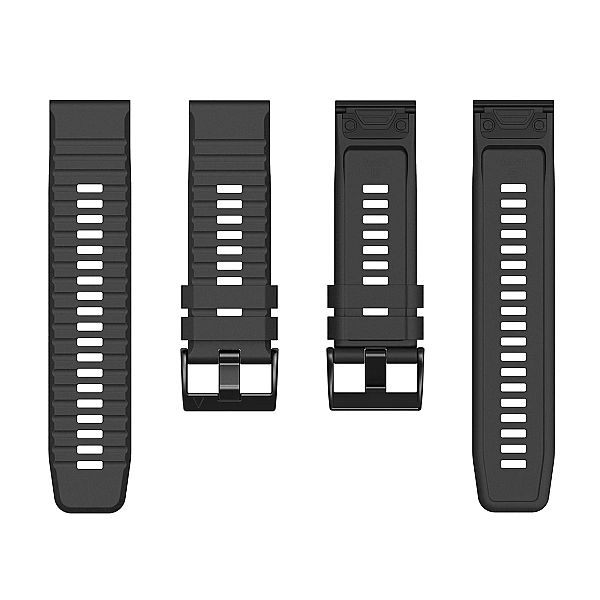 Pasek silikonowy do Garmin Fenix 3/5X/6X/7X Pro - czarny