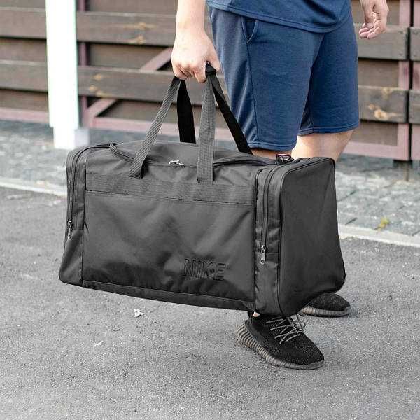 Мужская спортивная сумка NIKE Dark черная  для поездок на 60 литров