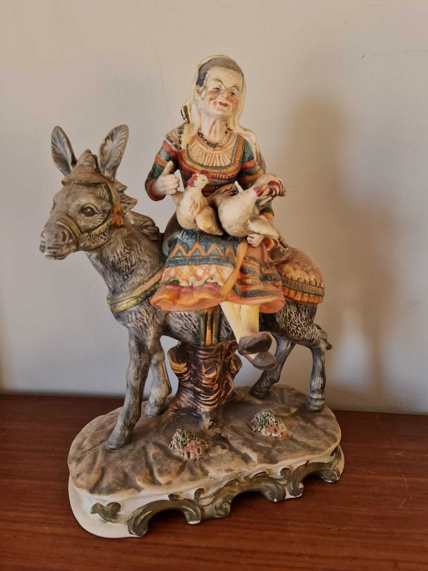 Conjunto 2 figuras louça italiana