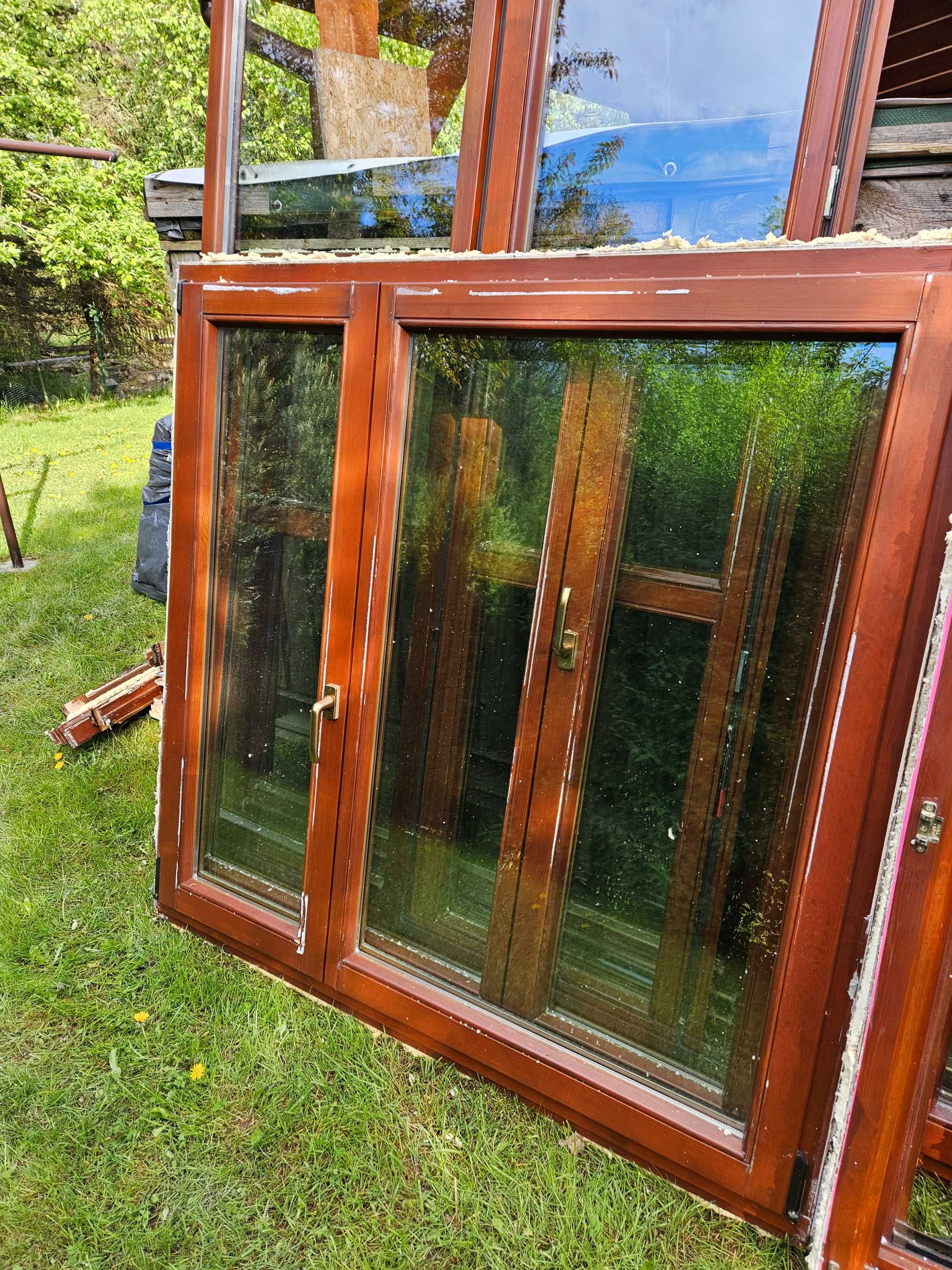 Okna drewniane używane z demontażu