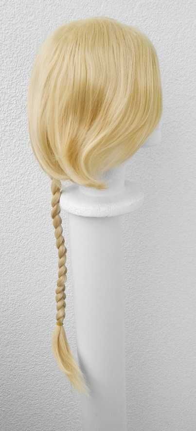 Traveler Aether Genshin Impact Blond wig peruka z warkoczem cosplay