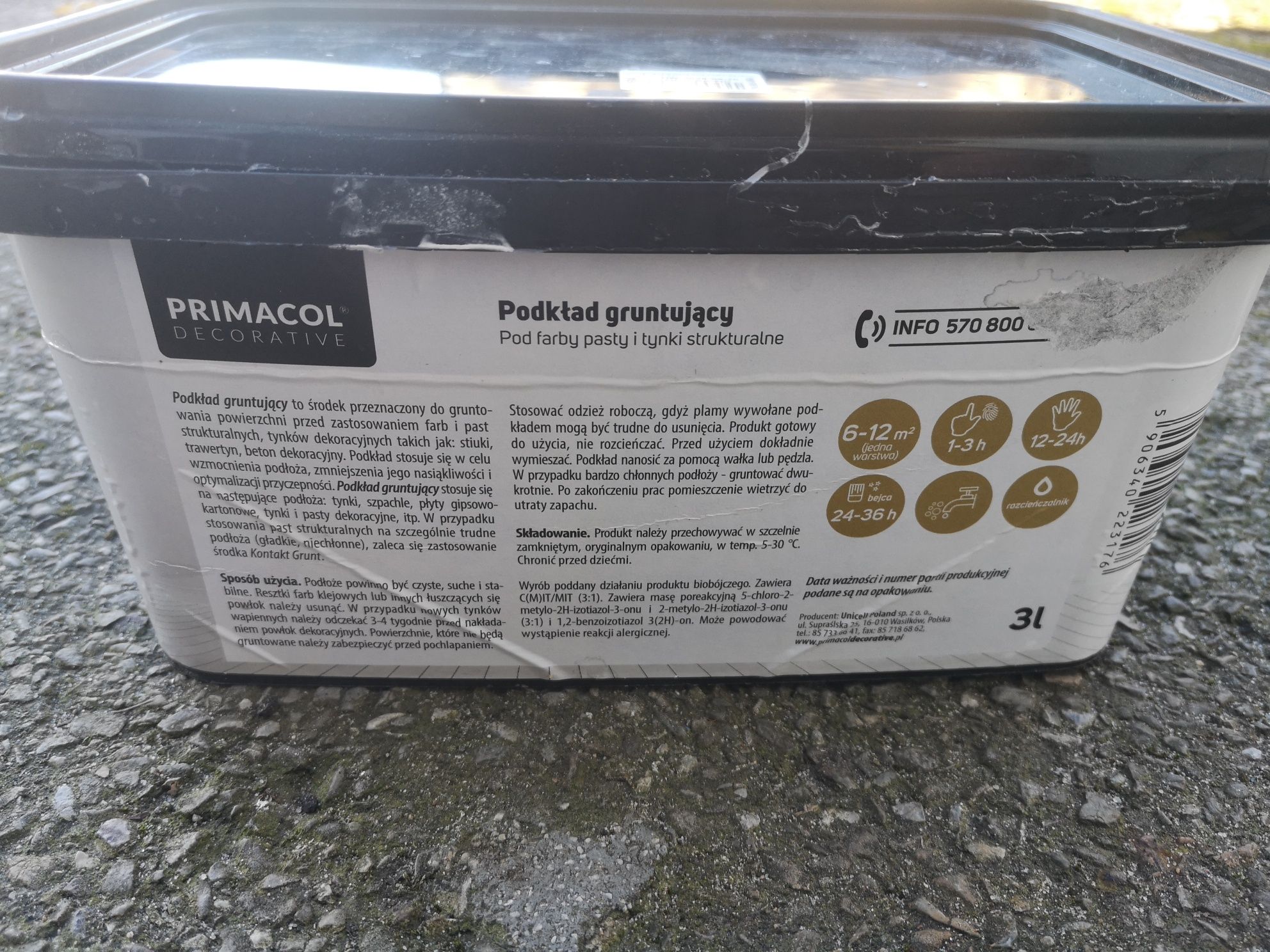 Grunt Primacol podkład gruntujący 3kg