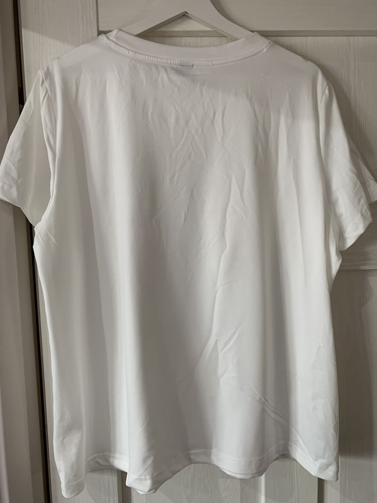 T-shirt biały damski bluzka nadruk królik z sercem  rozmiar 46 nowy