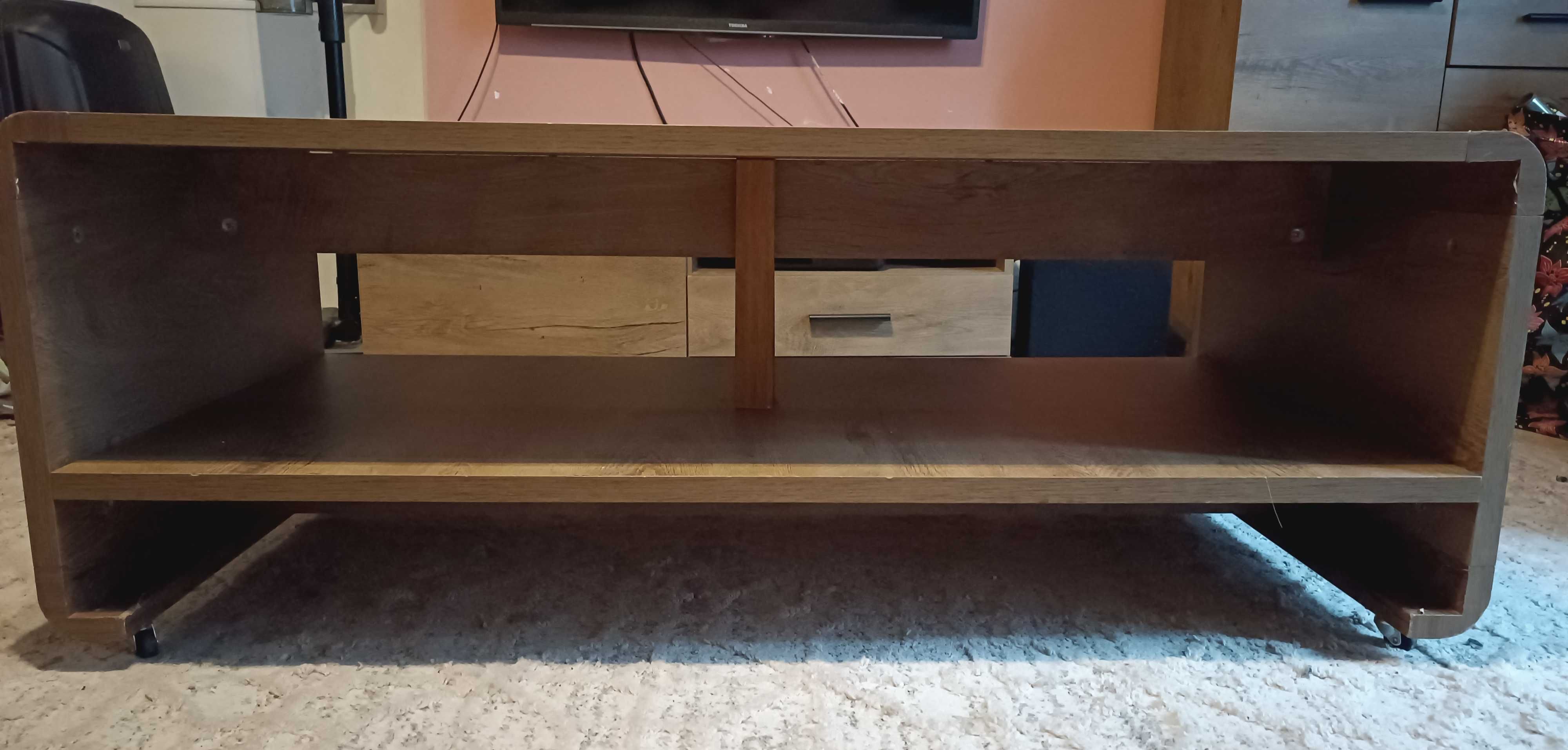 meble komplet 2 komody, szafka rtv, ława, półki ścienne