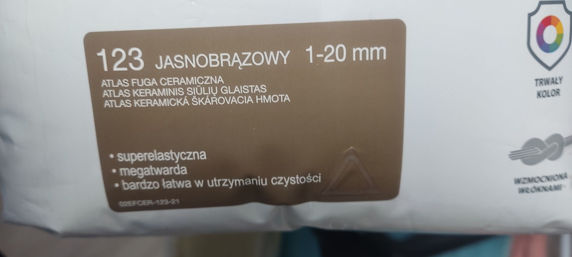 Fuga ceramiczna atlas 123 jasnobrązowy