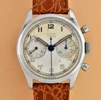 Zegarek vintage NIVIA Chronographe - Valjoux 92 - Stal 36mm - Lata 50'