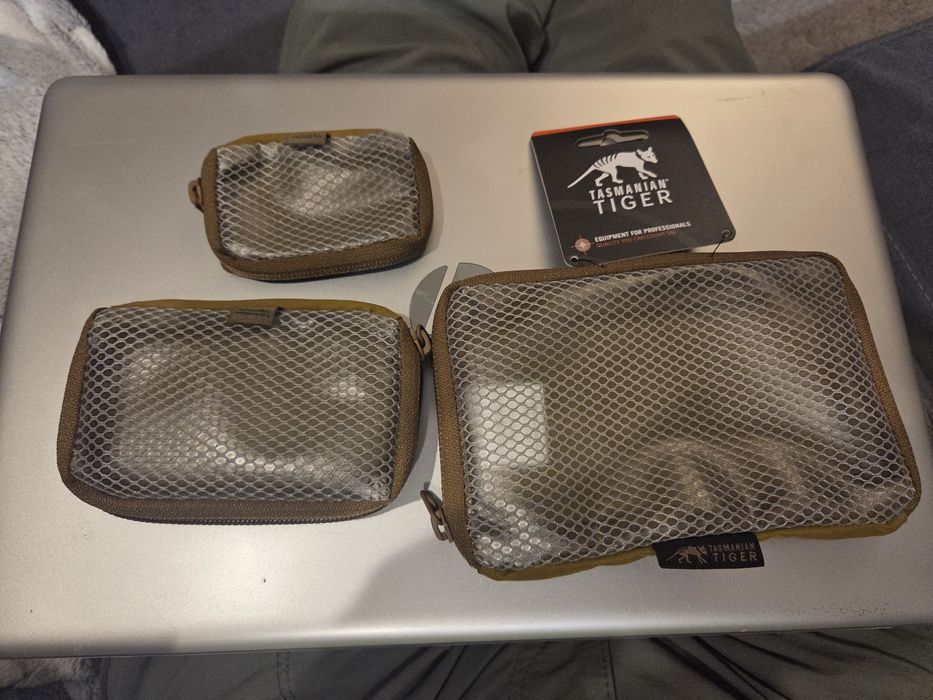 Organizer Tasmanian Tiger Mesh Pouch Set VL 3 szt. - Coyote Brown