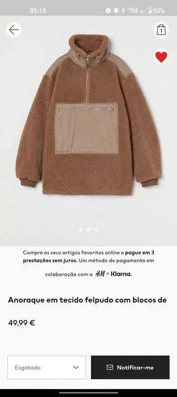 Conjunto loungewear H&M material combinado quente M 100€
