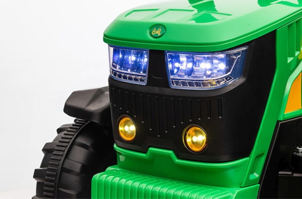 Duży traktor na akumulator dla dzieci pilot dźwięki 12V 90W mocny