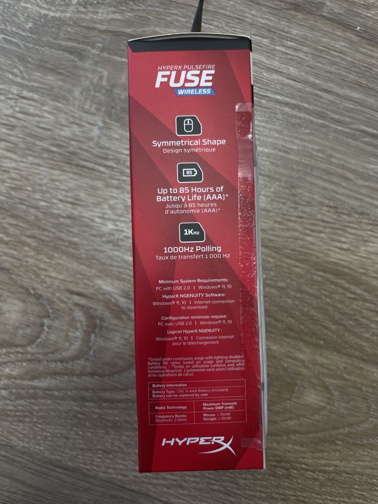 Мишка HyperX Pulsefire Fuse Wireless/Bluetooth Black (A1KY6AA)