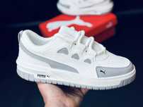 Кожаные белые кроссовки мужские Пума / кросовки Puma белые осенние