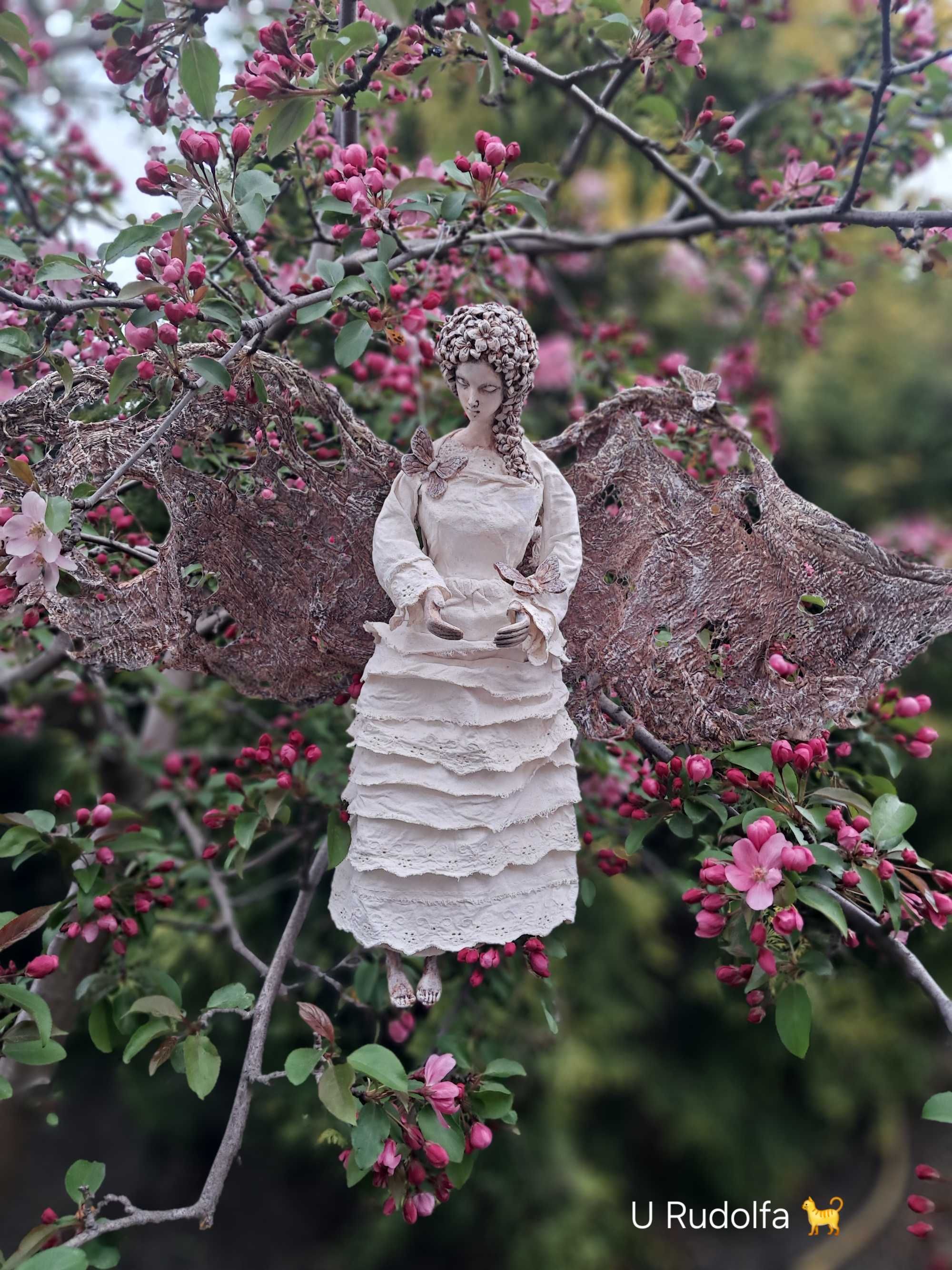 Anioł handmade,rękodzieło z pawertexu na chrzest, komunie,dzień matki.