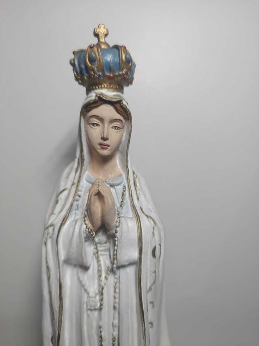Estátua Nossa Senhora de Fátima (pintado à mão)