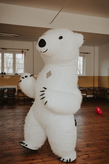 Duzy Biały Miś "MIŚ RYŚ"