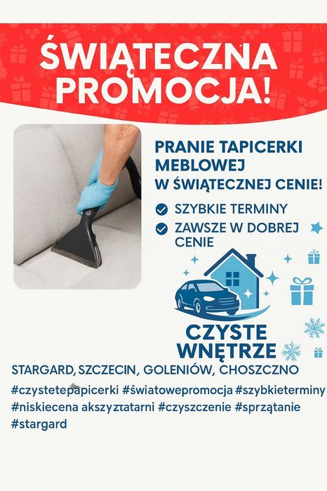 PROFESJONALNE PranieTapicerki meblowej i samochodowej