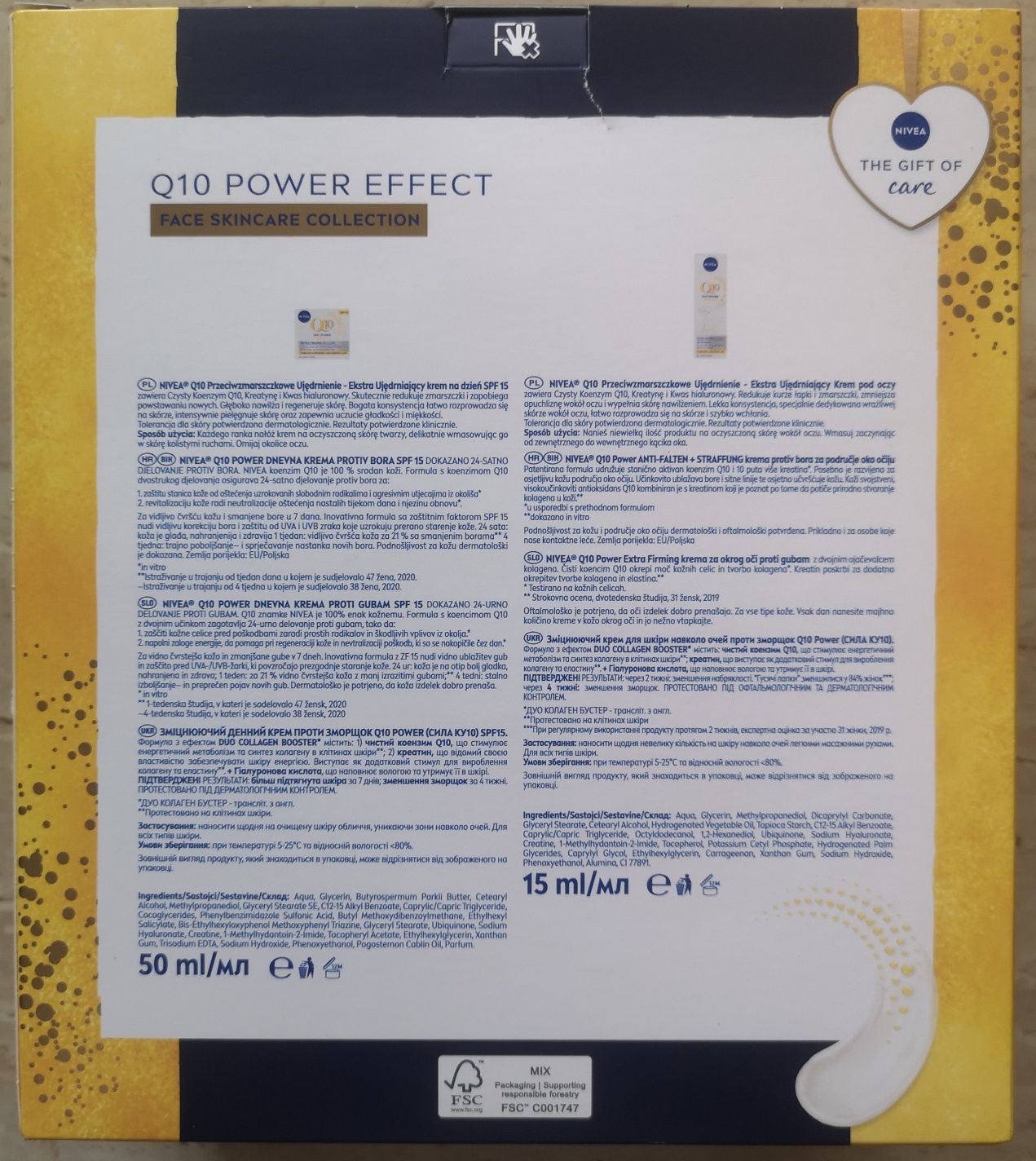 Nivea Q10 Power Effect krem do twarzy na dzień 50ml + krem pod oczy 15