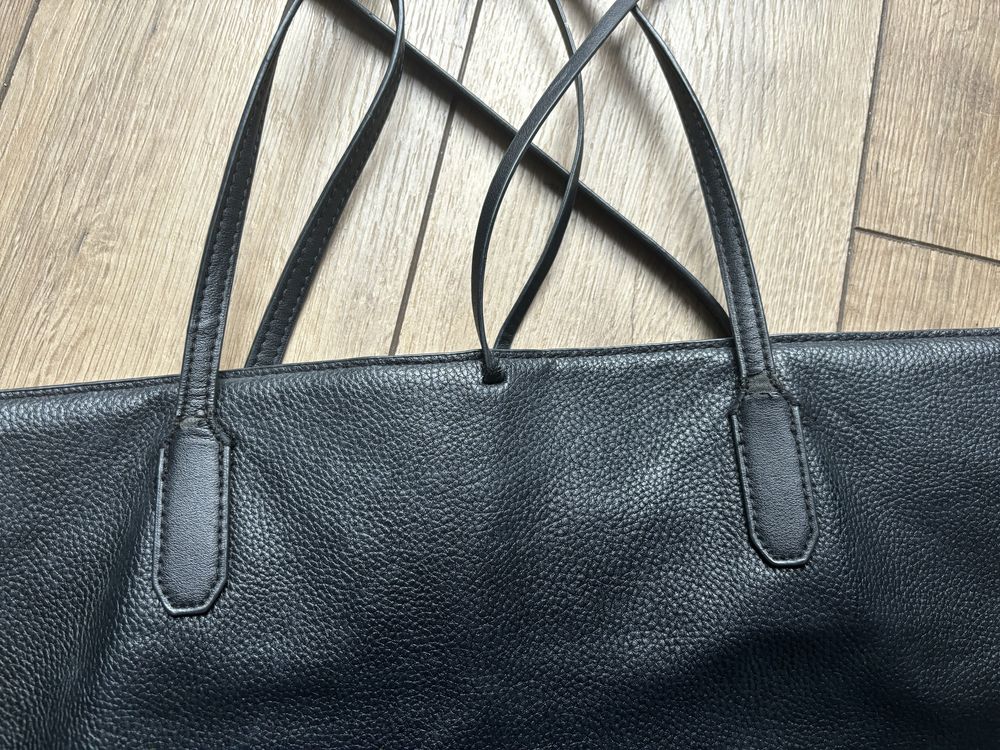 Czarna skórzana torba na ramię H&M