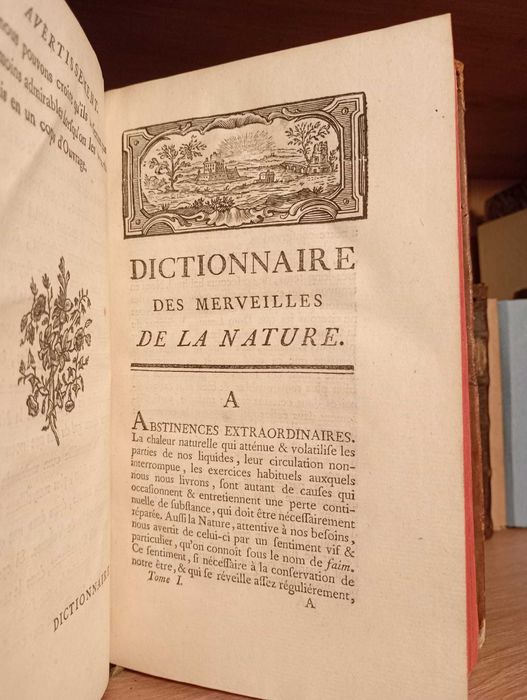 Starodruk 1770 Słownik Cudów Przyrody - T1 - Nauka - Medycyna - Optyka