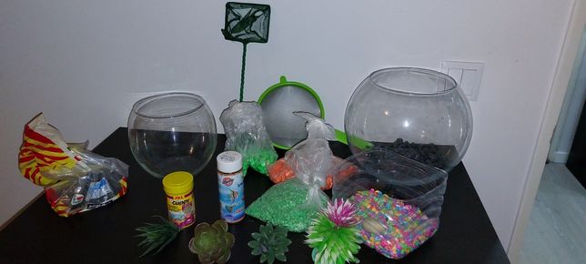 Kit de dois globos para peixes aquário