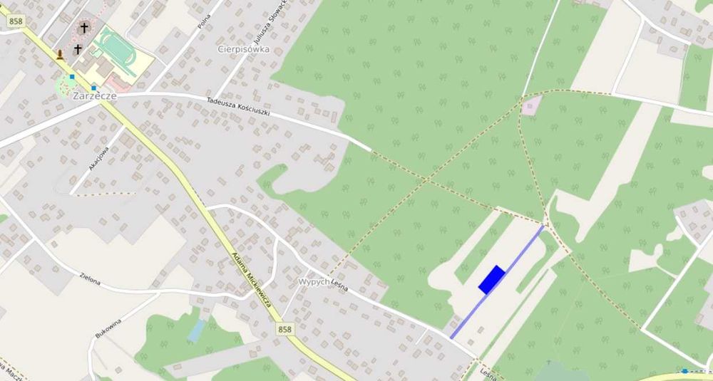 sprzedam dzialkę z WZ