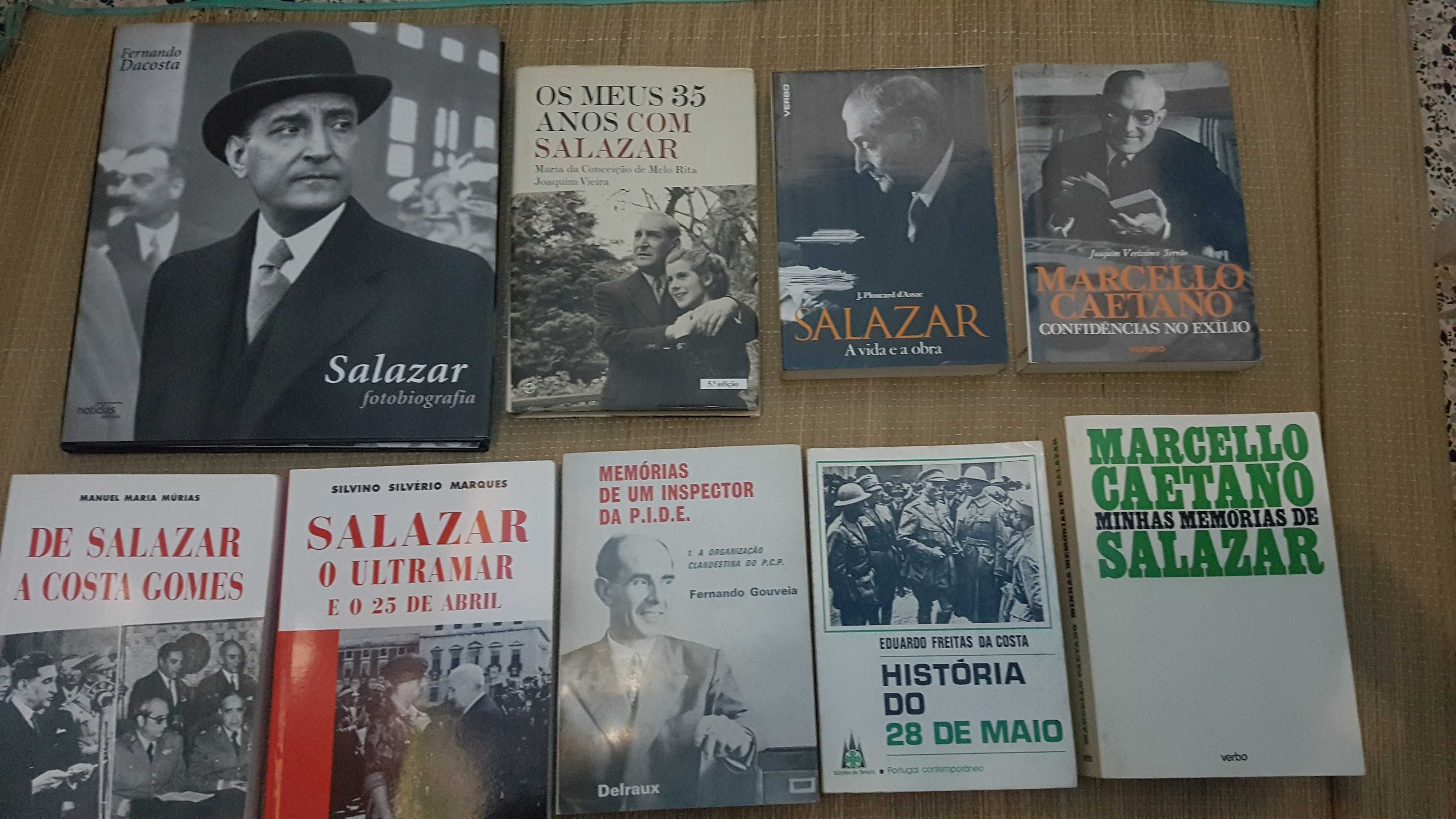 6 livros - Estado Novo, Salazar, Marcello Caetano, 25 abril