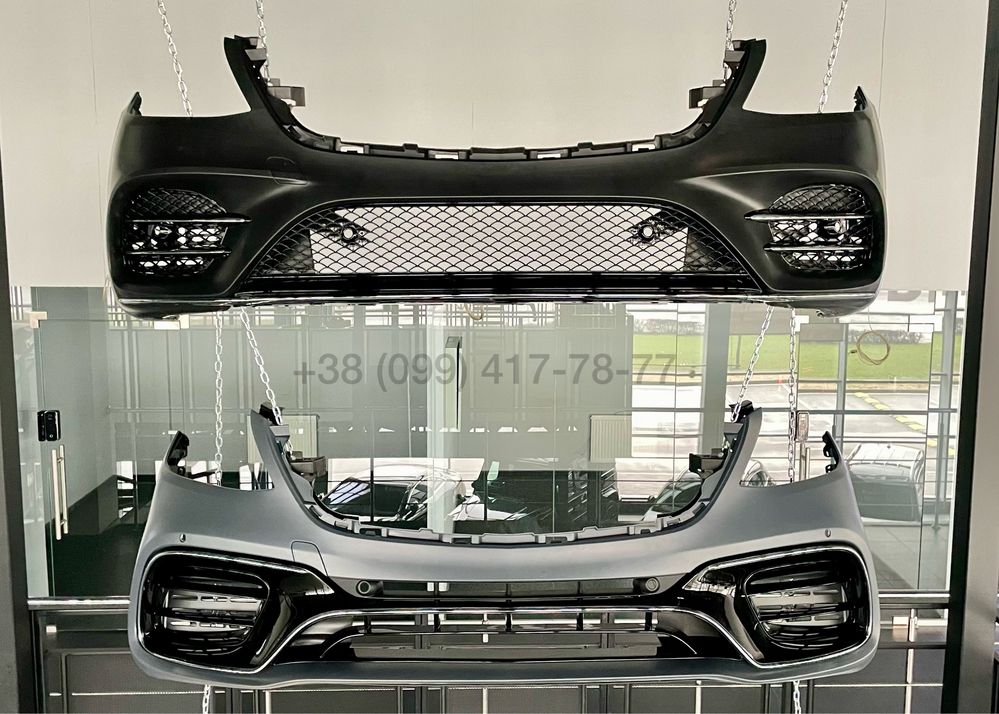 Бампер AMG пакет Mercedes S-Class W222 Рестайлинг S500 S550 S560