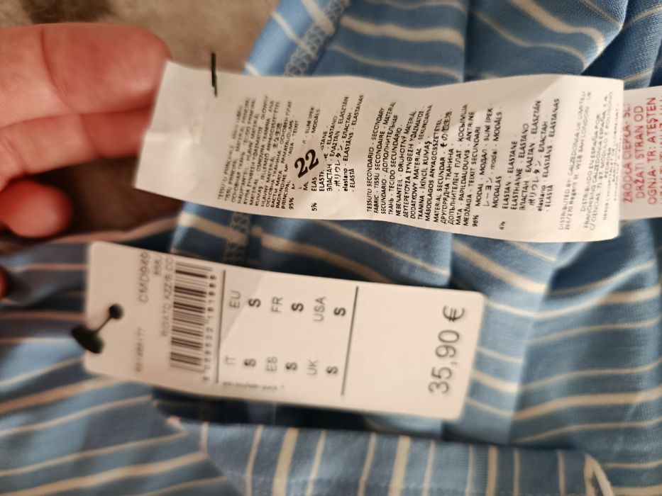 Intimissimi piżama w paski niebiesko-białe rozmiar S