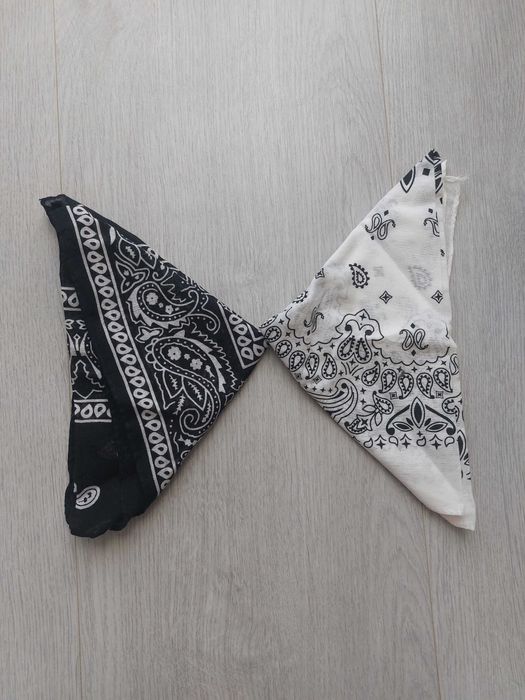 bandana czarna i biała