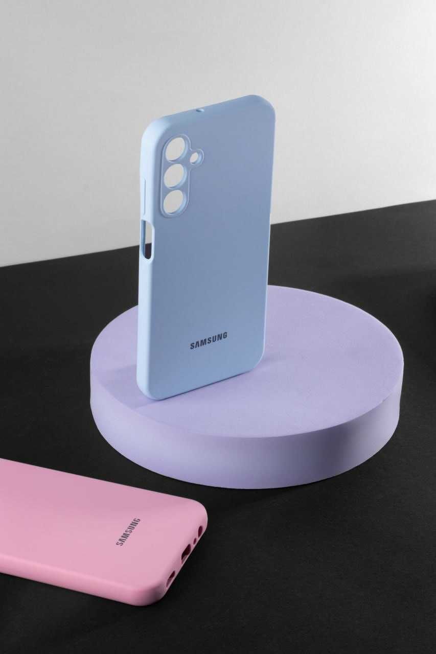 Силіконовий чохол з мікрофіброю Samsung A15 AAA LOGO із захистом камер