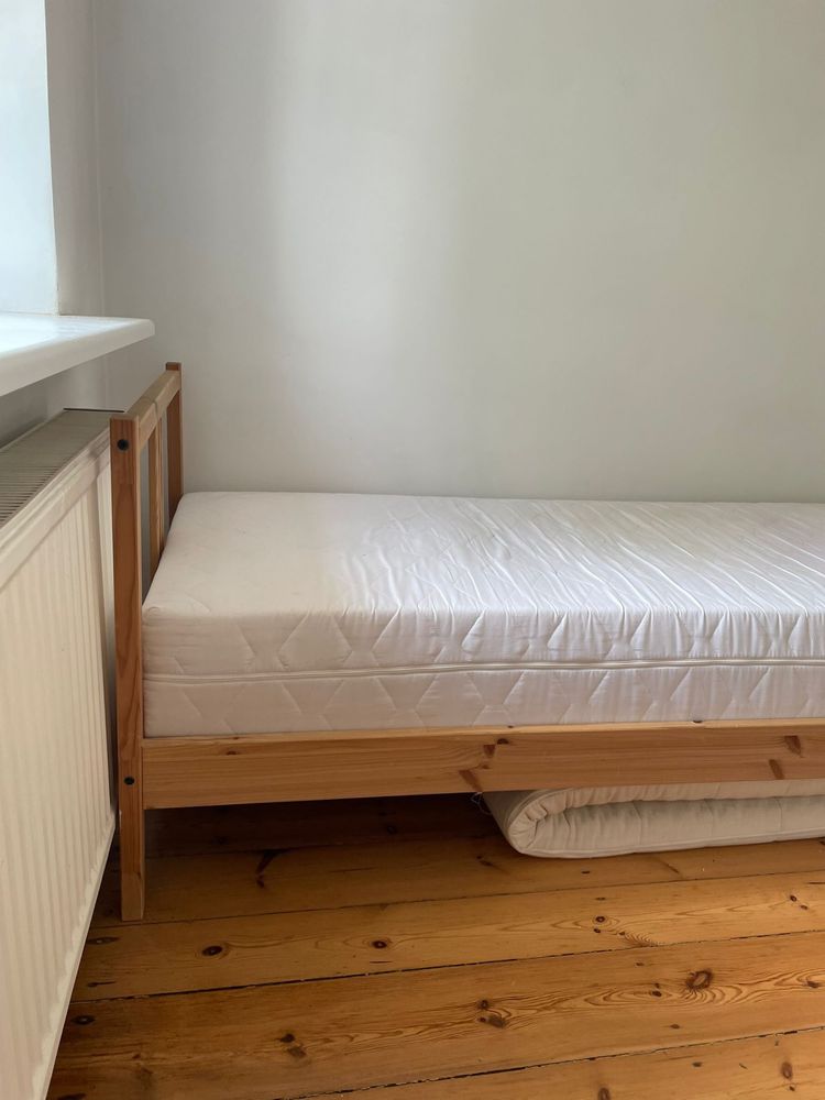 IKEA NEIDEN - łóżko z dnem i materacem