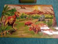 Duże puzzle Kraina DINOZAURÓW 91x60cm