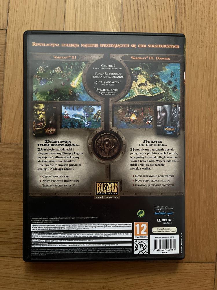 Warcraft 3 III Reign of Chaos + dodatek Frozen Throne PL PC