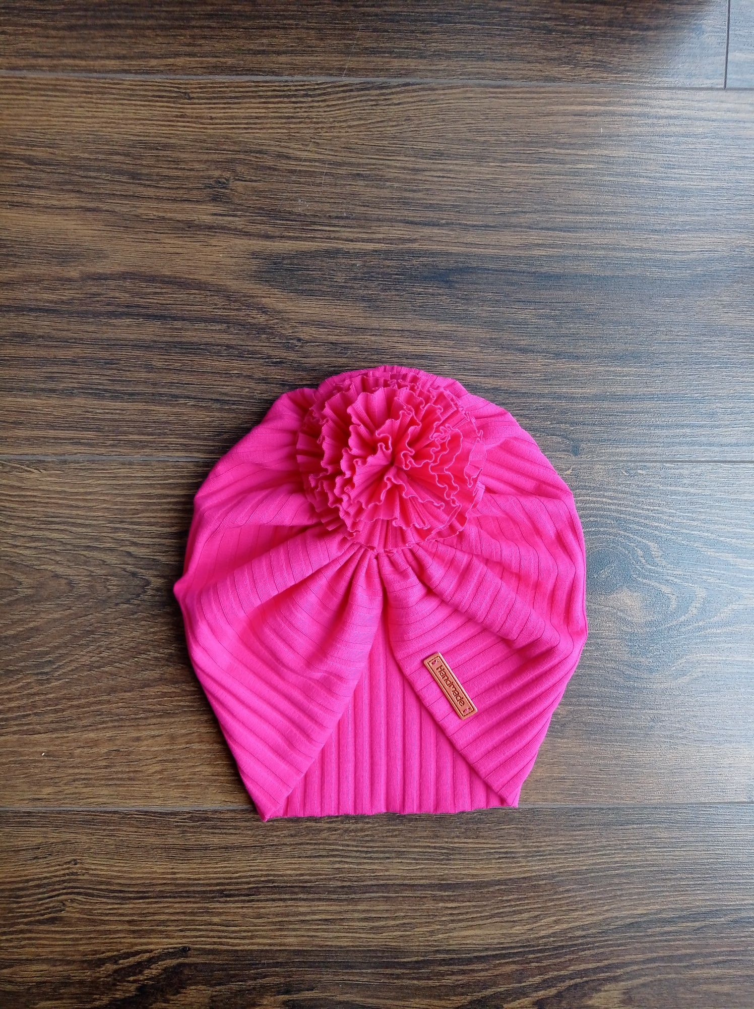 turban z różą, handmade