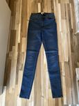 Niebieskie spodnie dżinsy jeansy skinny ONLY XS z wysokim stanem