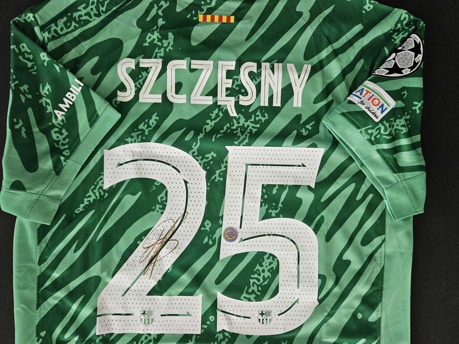 Koszulka # WOJTEK SZCZĘSNY FC Barcelona # 2025 #Autograf