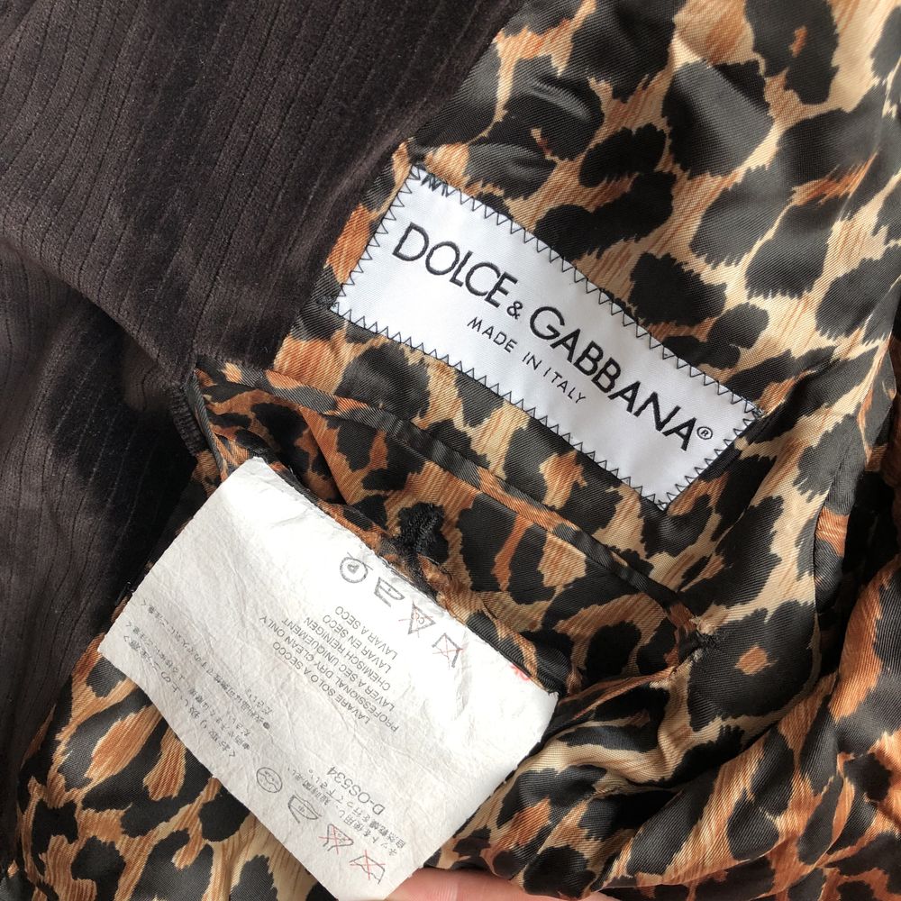 Вельветовий Блейзер Vintage Dolce & Gabbana Vilvet/Leopard Вінтаж