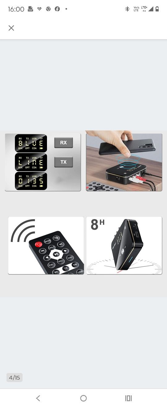 Odbiornik + nadajnik ADAPTER bluetooth 5.0 NFC AUX micro USB minijack