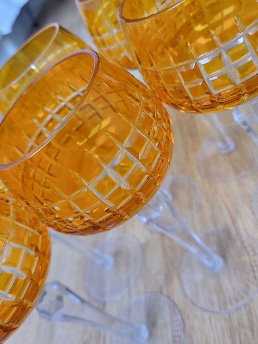 Хрустальные цветные фужеры ГДР